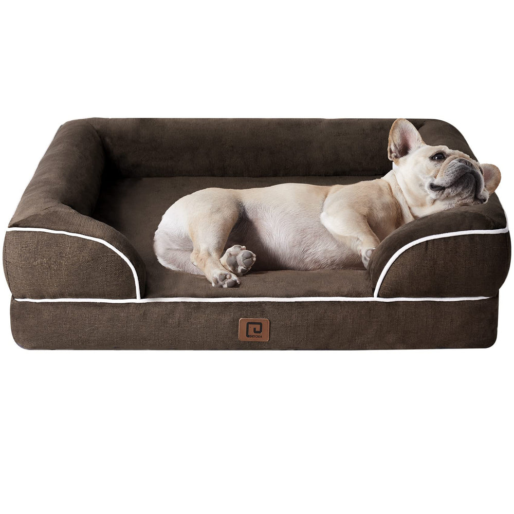 EHEYCIGA orthopedic dog bed shows memory foam for lasting comfort and support.