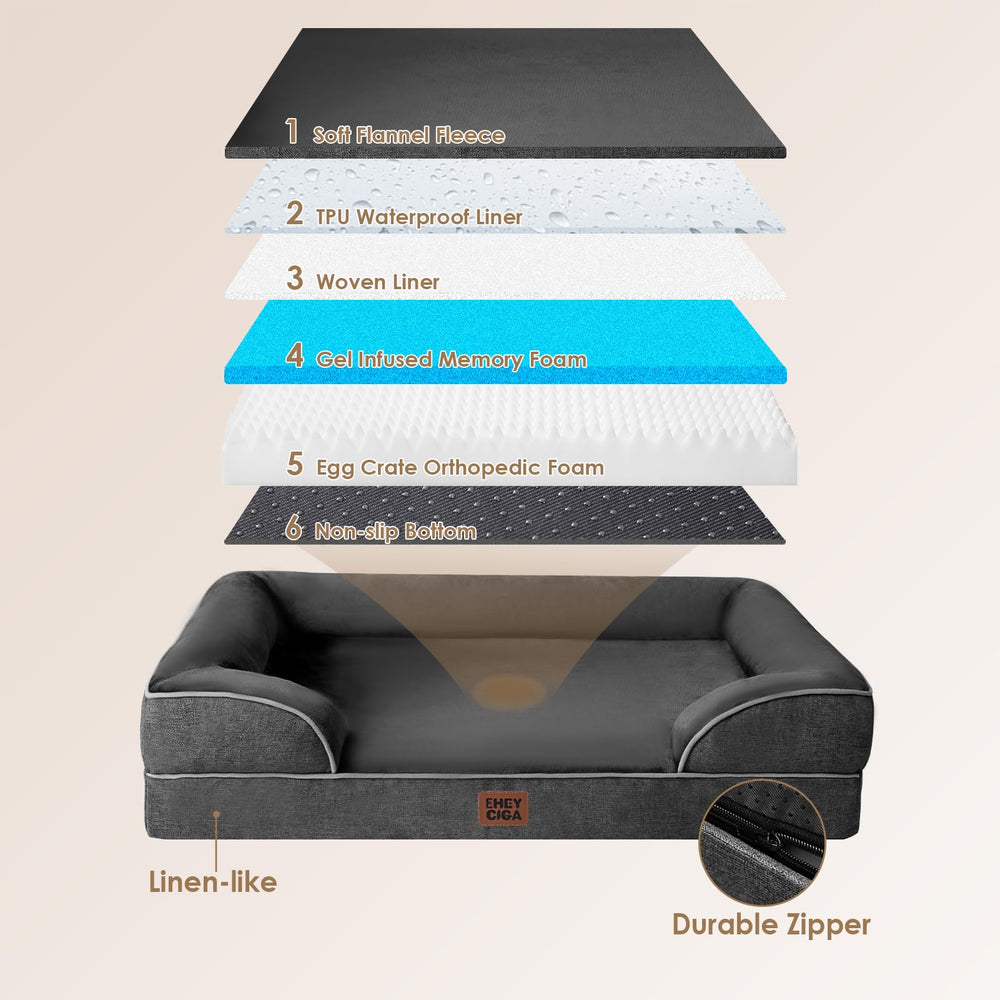 EHEYCIGA non-slip bottom keeps bed in place on slick floors.