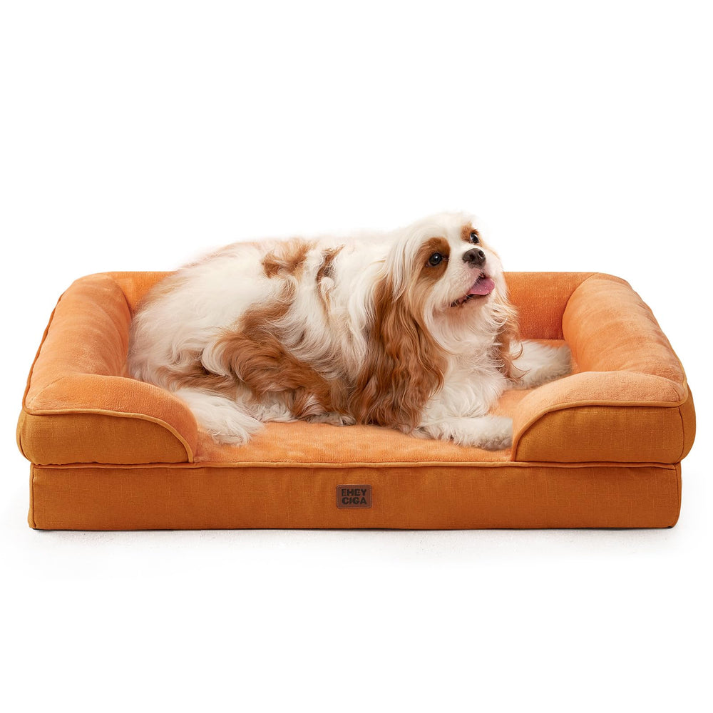 EHEYCIGA orthopedic dog bed with non-slip bottom keeps large dogs steady.