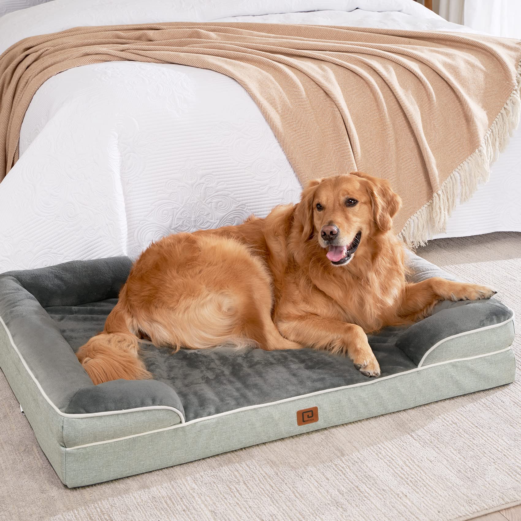 EHEYCIGA orthopedic dog bed removable washable cover for easy cleaning