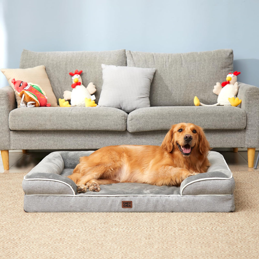 EHEYCIGA orthopedic dog bed available in medium, large and extra-large