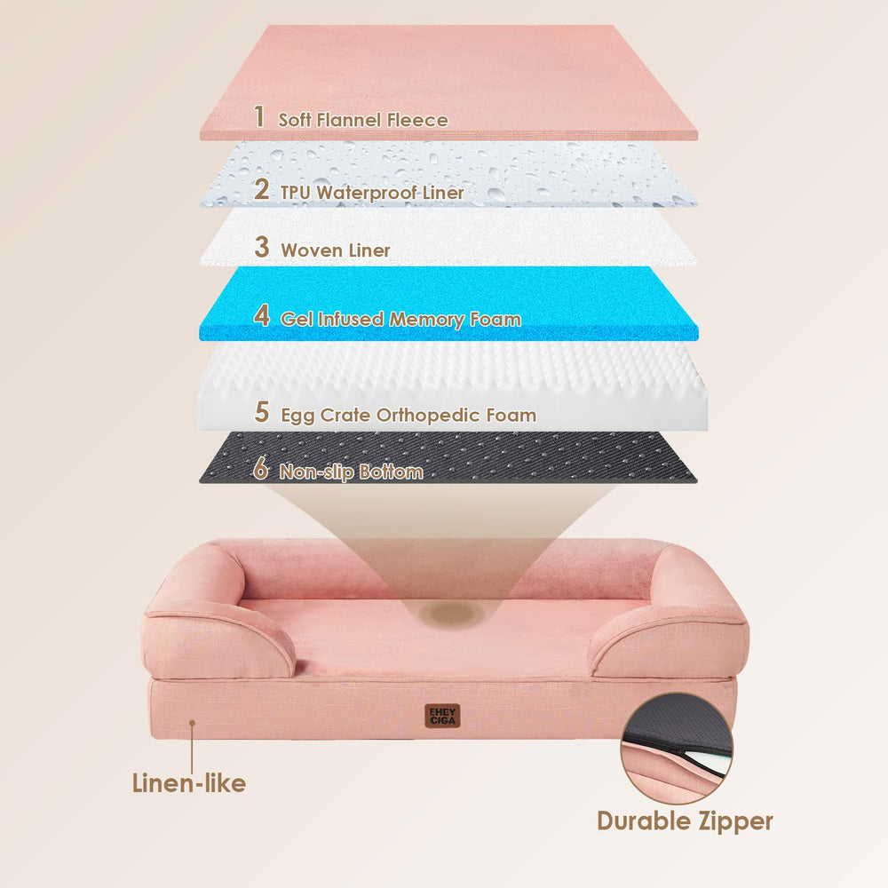 EHEYCIGA three-sided bolster supports neck and head for comfy sleep.
