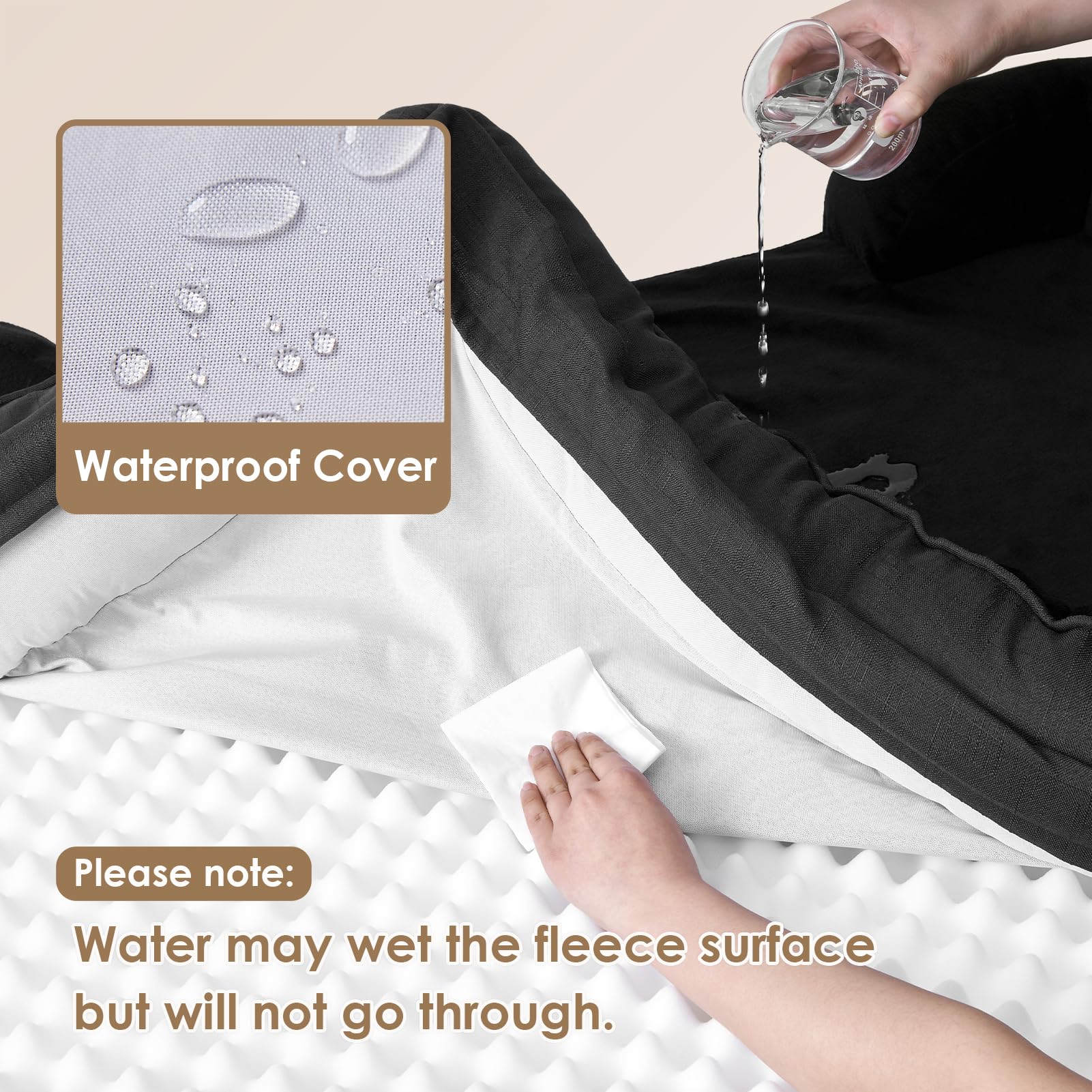 EHEYCIGA bed waterproof cover layer helps keep the surface dry