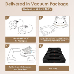 EHEYCIGA dog-bed waterproof-cover image highlights surface protection during naps and playtime