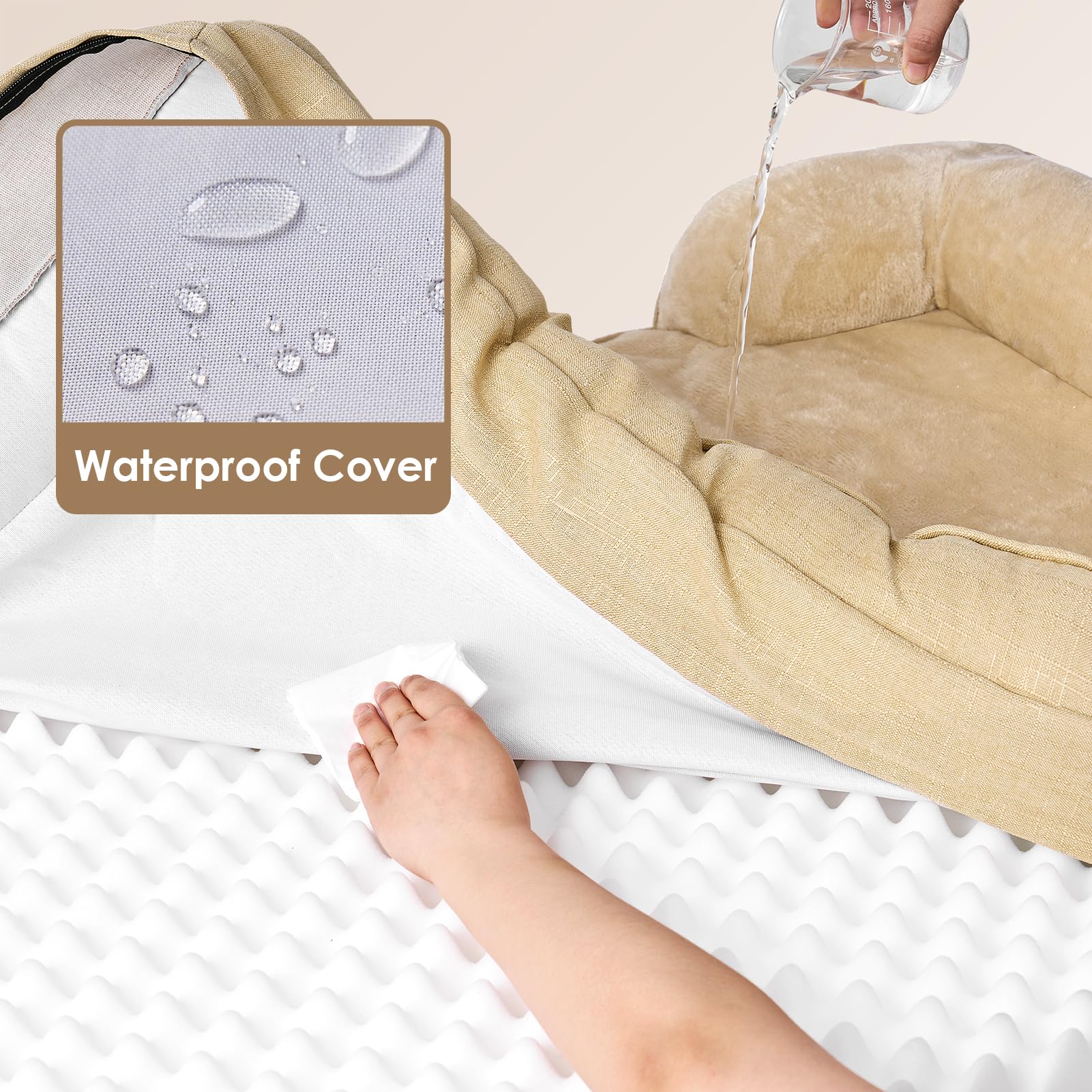 EHEYCIGA fleece surface adds soft warmth for comfort during naps