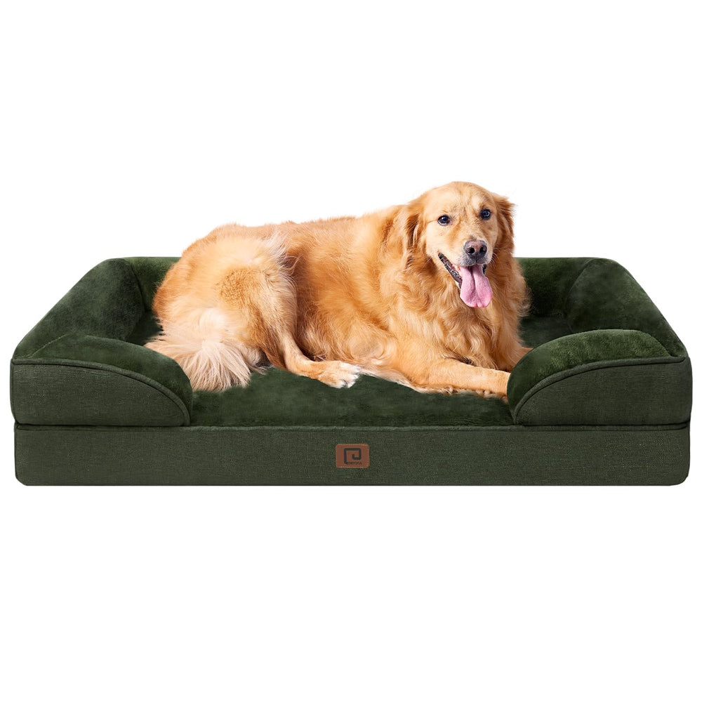 EHEYCIGA orthopedic dog bed XL front view with roomy support for large dogs