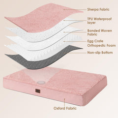 EHEYCIGA orthopedic XL bed foam closeup emphasizing high-density support