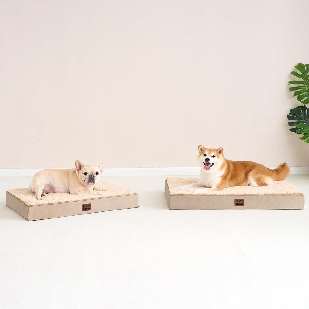 EHEYCIGA orthopedic XL dog bed assembled view shows full sleep surface