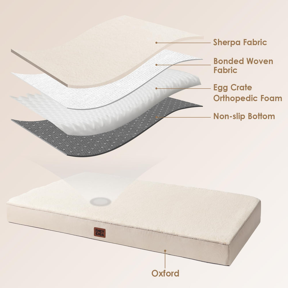 Non-skid bottom on EHEYCIGA XL dog bed keeps it steady on the floor