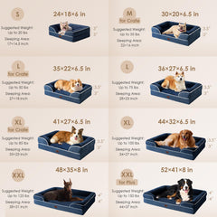 EHEYCIGA orthopedic XL dog bed shows egg crate foam layer for even support.