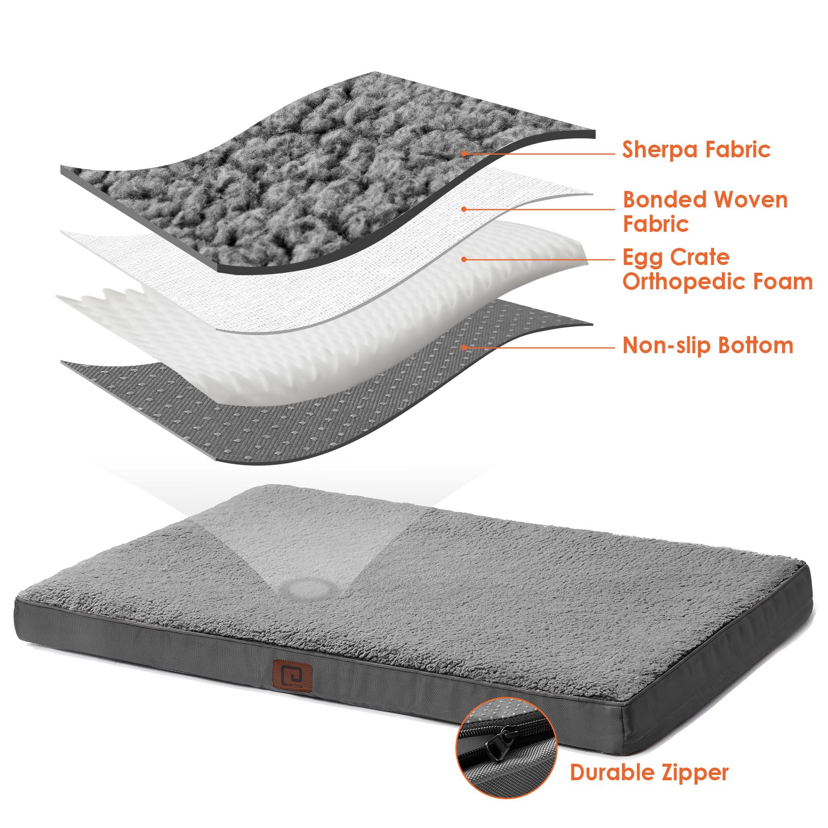 EHEYCIGA egg-crate foam gives targeted support for joints and comfort.