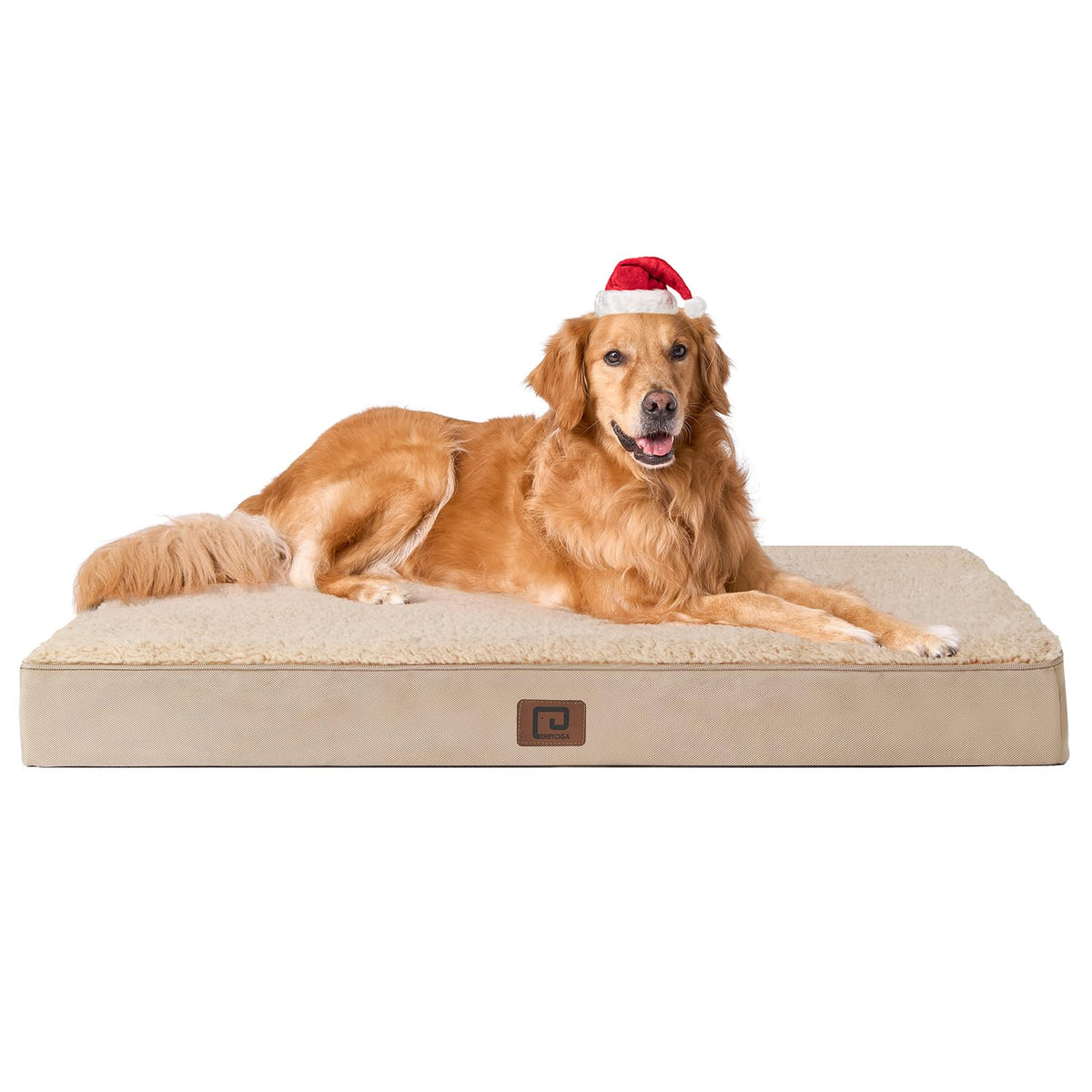 EHEYCIGA orthopedic XL dog bed eggfoam closeup shows supportive foam for joints