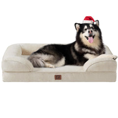 EHEYCIGA orthopedic XL dog bed memory-foam close-up showing joint-friendly support during naps.