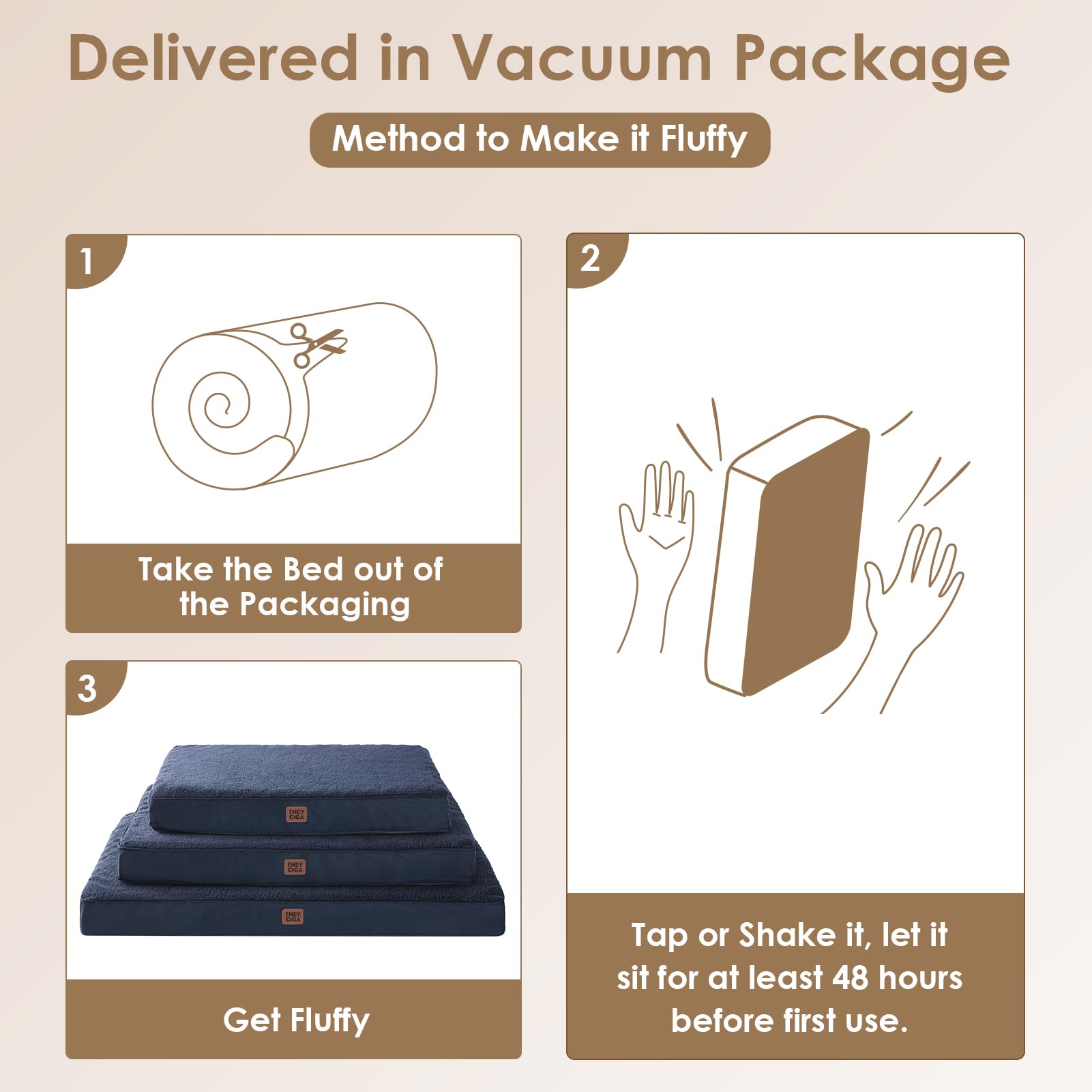 EHEYCIGA bed features non-skid bottom for stability.
