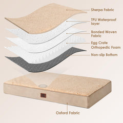 EHEYCIGA orthopedic XL dog bed non-slip bottom prevents bed movement