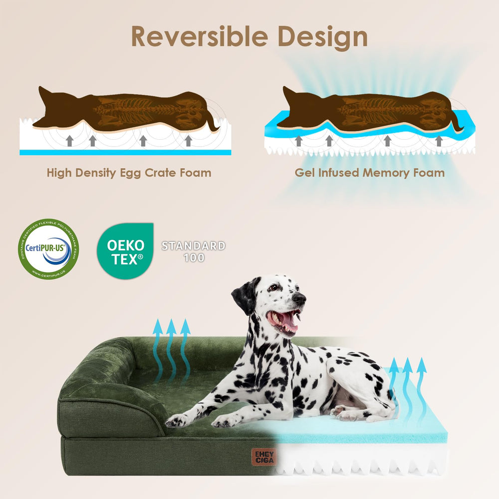 EHEYCIGA orthopedic XL dog bed non-slip bottom stays put on floors