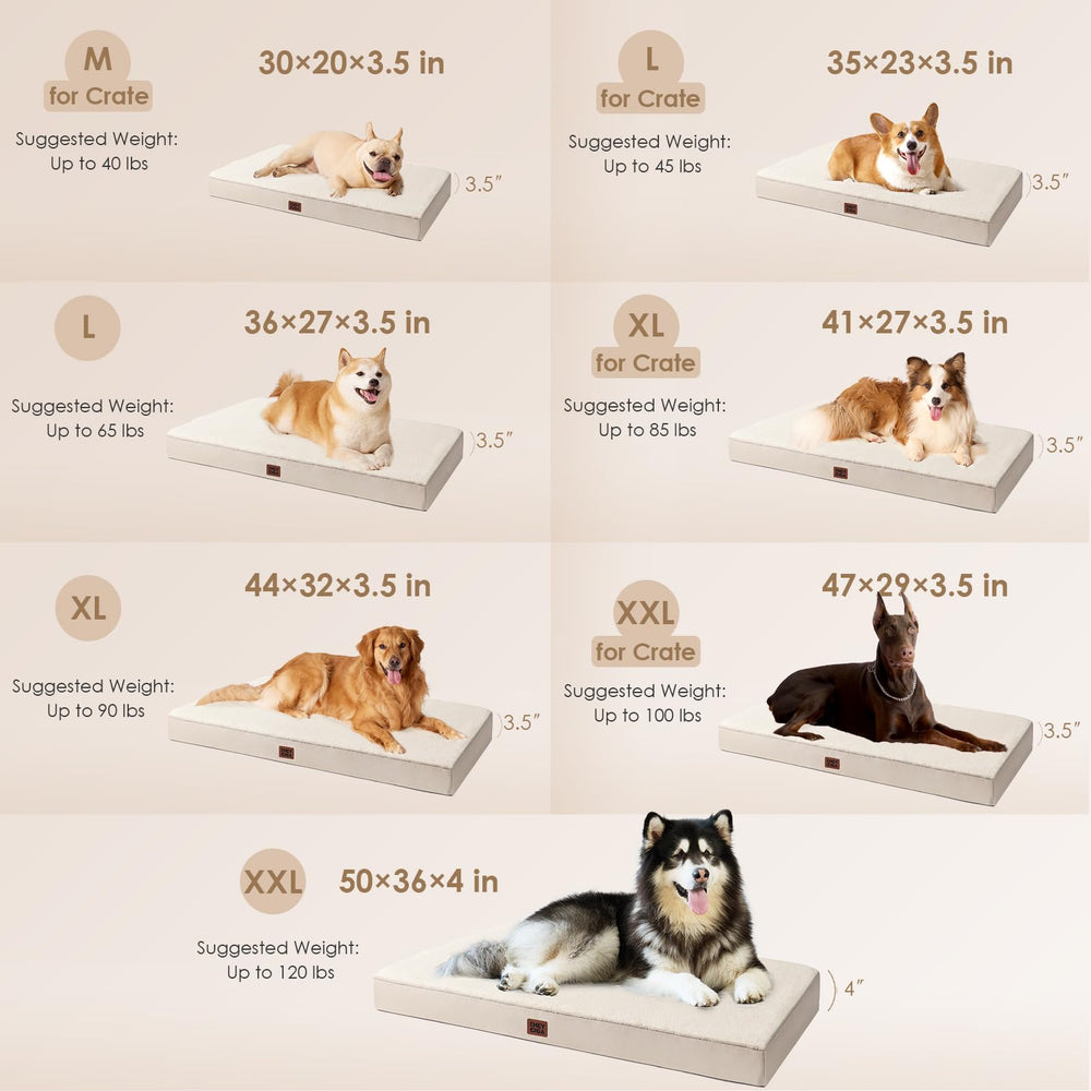 EHEYCIGA orthopedic XL dog bed removable cover shows easy machine-washable care