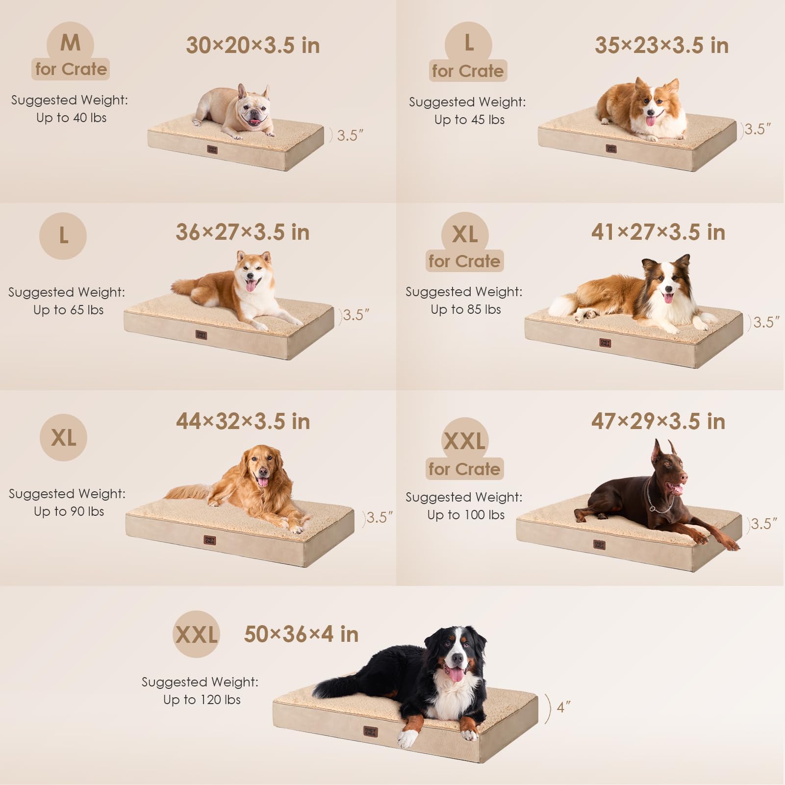 EHEYCIGA orthopedic XL dog bed removable cover showcases easy washing