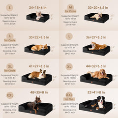 EHEYCIGA orthopedic XL dog bed side bolster close-up highlighting neck and head support