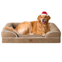 EHEYCIGA orthopedic XL dog bed top view shows roomy sleeping area for large dogs