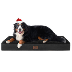 EHEYCIGA orthopedic XXL bed side view shows sturdy support for jumbo dogs.