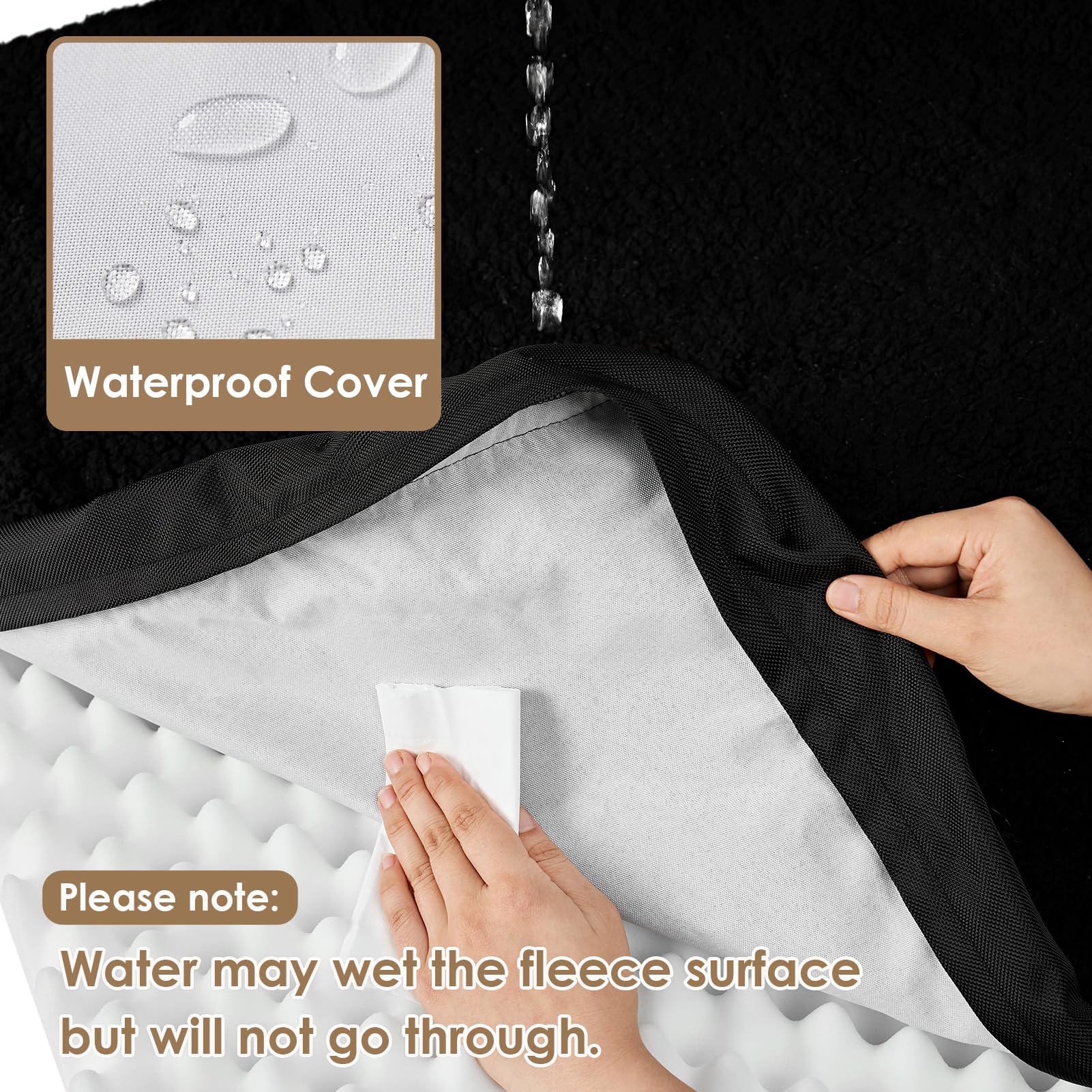 EHEYCIGA orthopedic XXL bed with machine-washable cover for easy cleaning.
