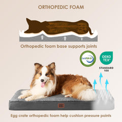 EHEYCIGA bed uses 3.5-inch egg-crate foam for firm, ergonomic support.