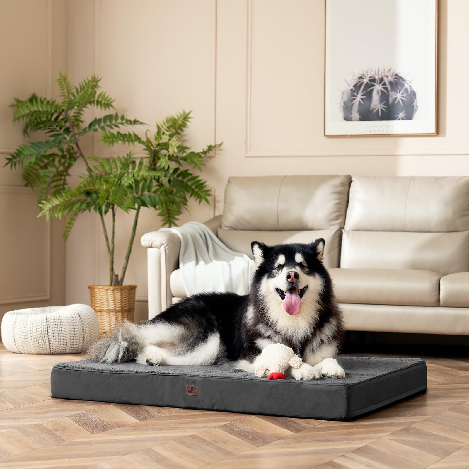 EHEYCIGA easy-care bed with machine-washable cover.