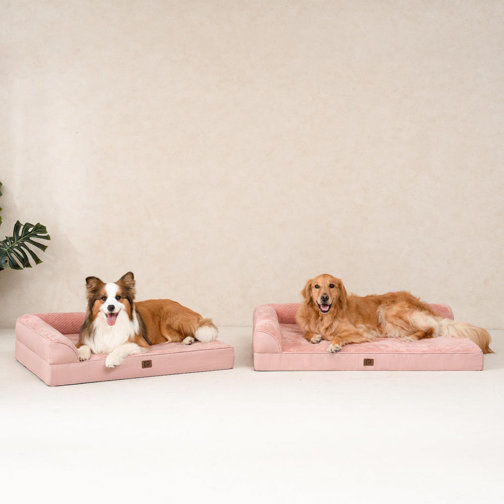 EHEYCIGA-pink-dog-bed-cozy-scene conveys inviting resting space
