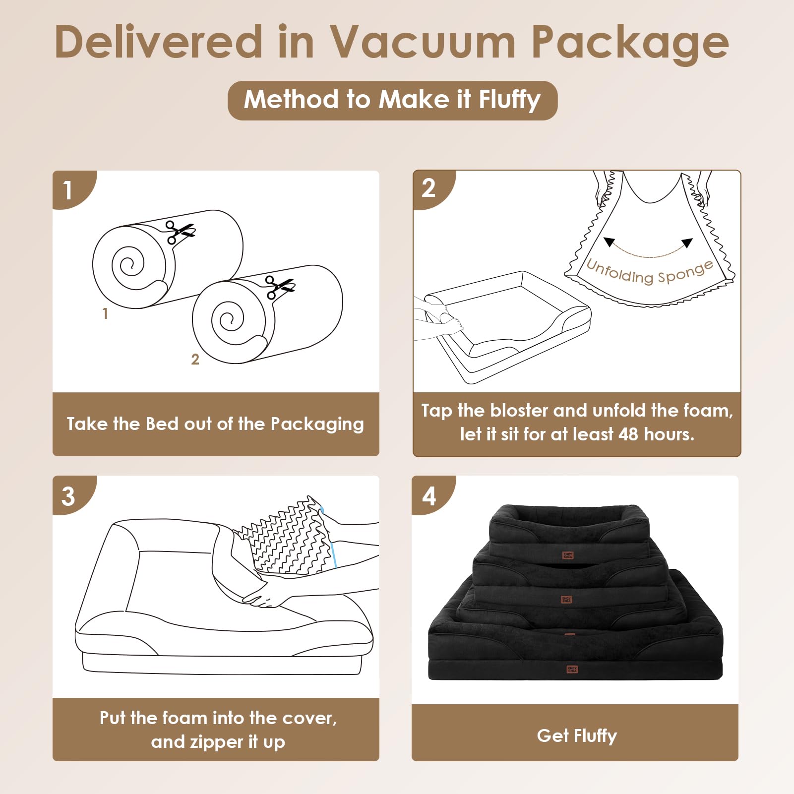 EHEYCIGA plush fleece sleep surface offers cozy warmth