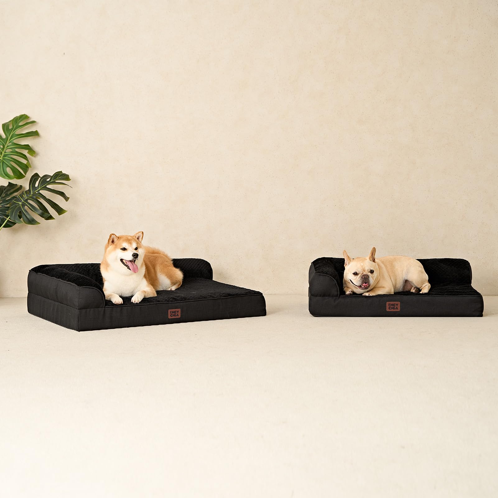 EHEYCIGA memory foam bed rebounds after unpacking for quick setup.