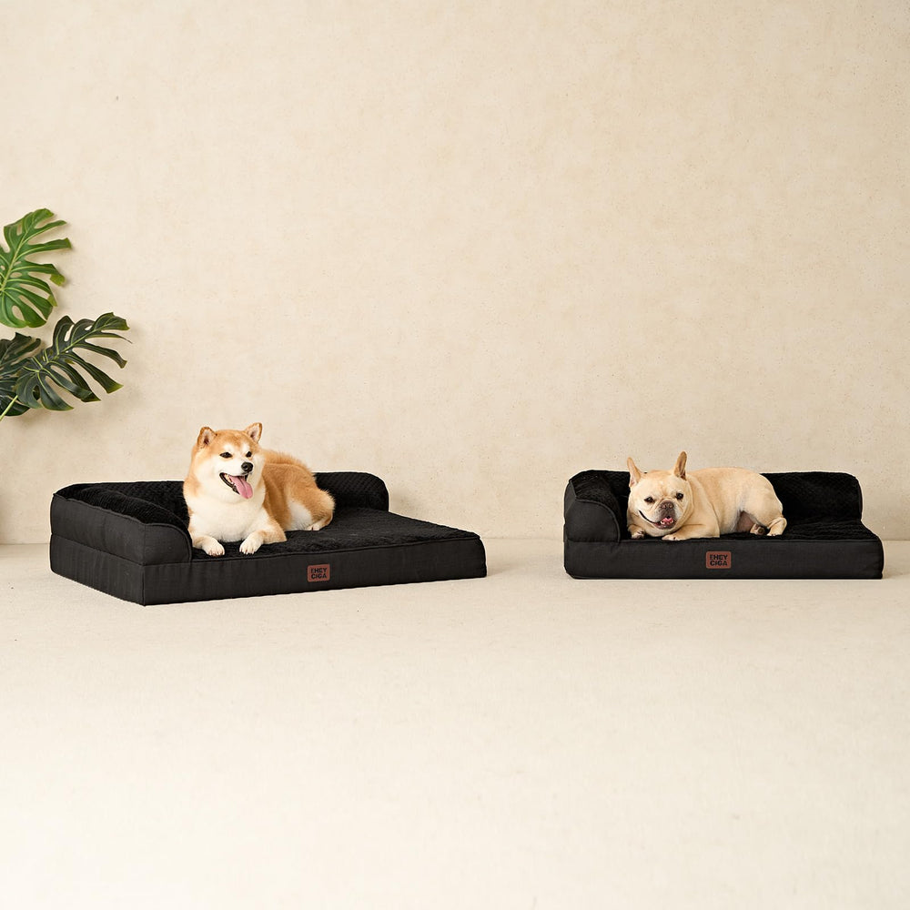 EHEYCIGA memory foam bed rebounds after unpacking for quick setup.