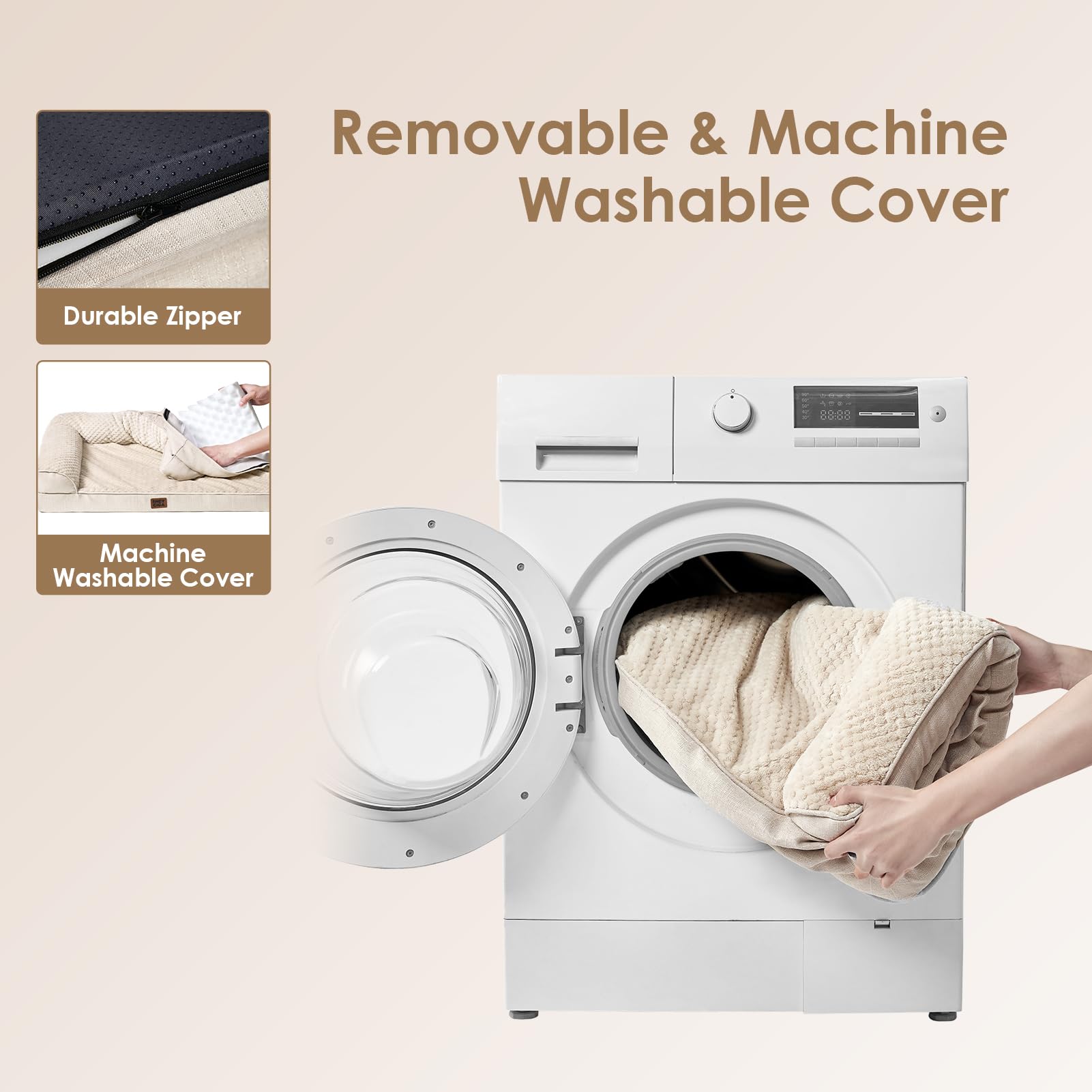 EHEYCIGA removable cover with zipper for easy cleaning