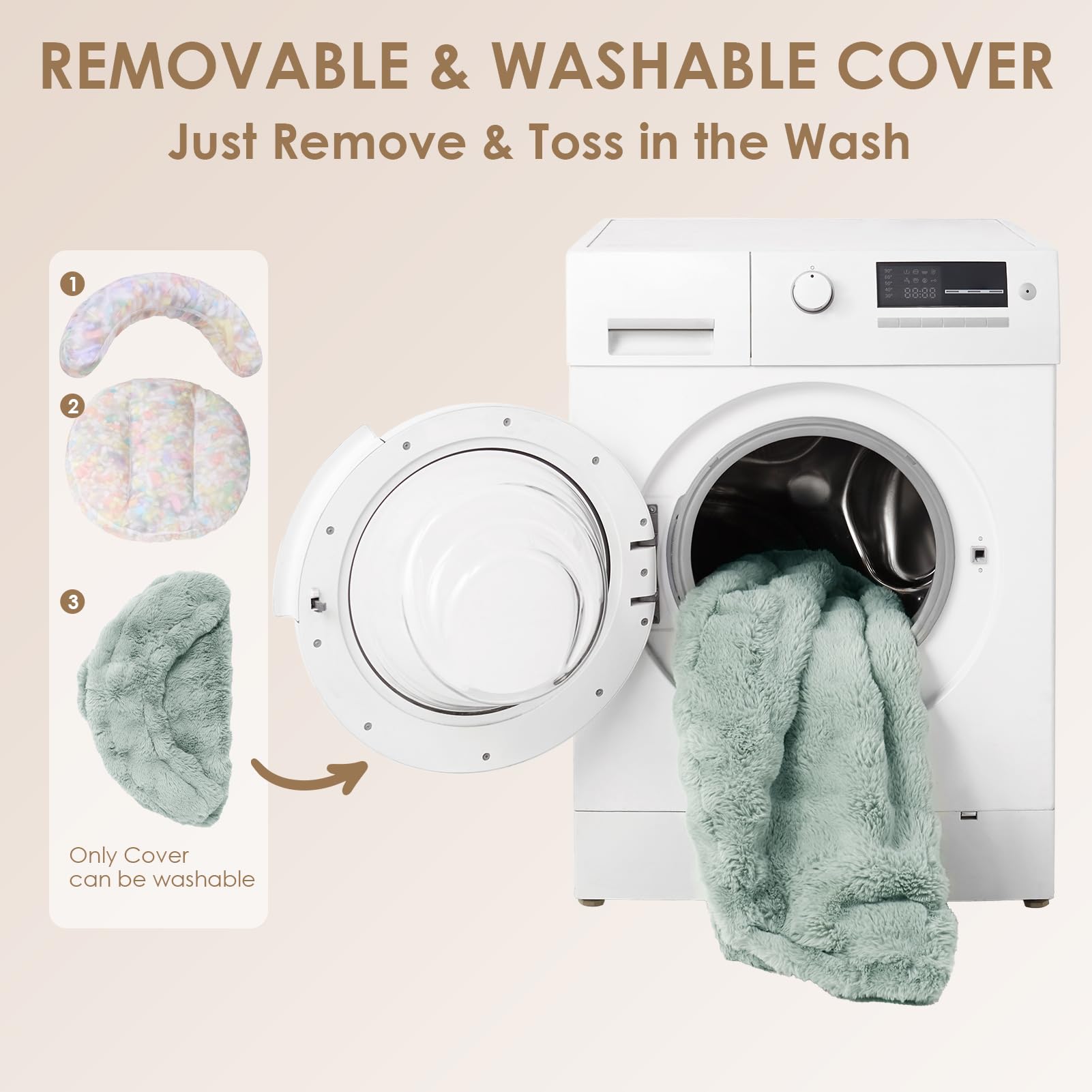 EHEYCIGA removable cover machine-washable feature for quick cleaning.