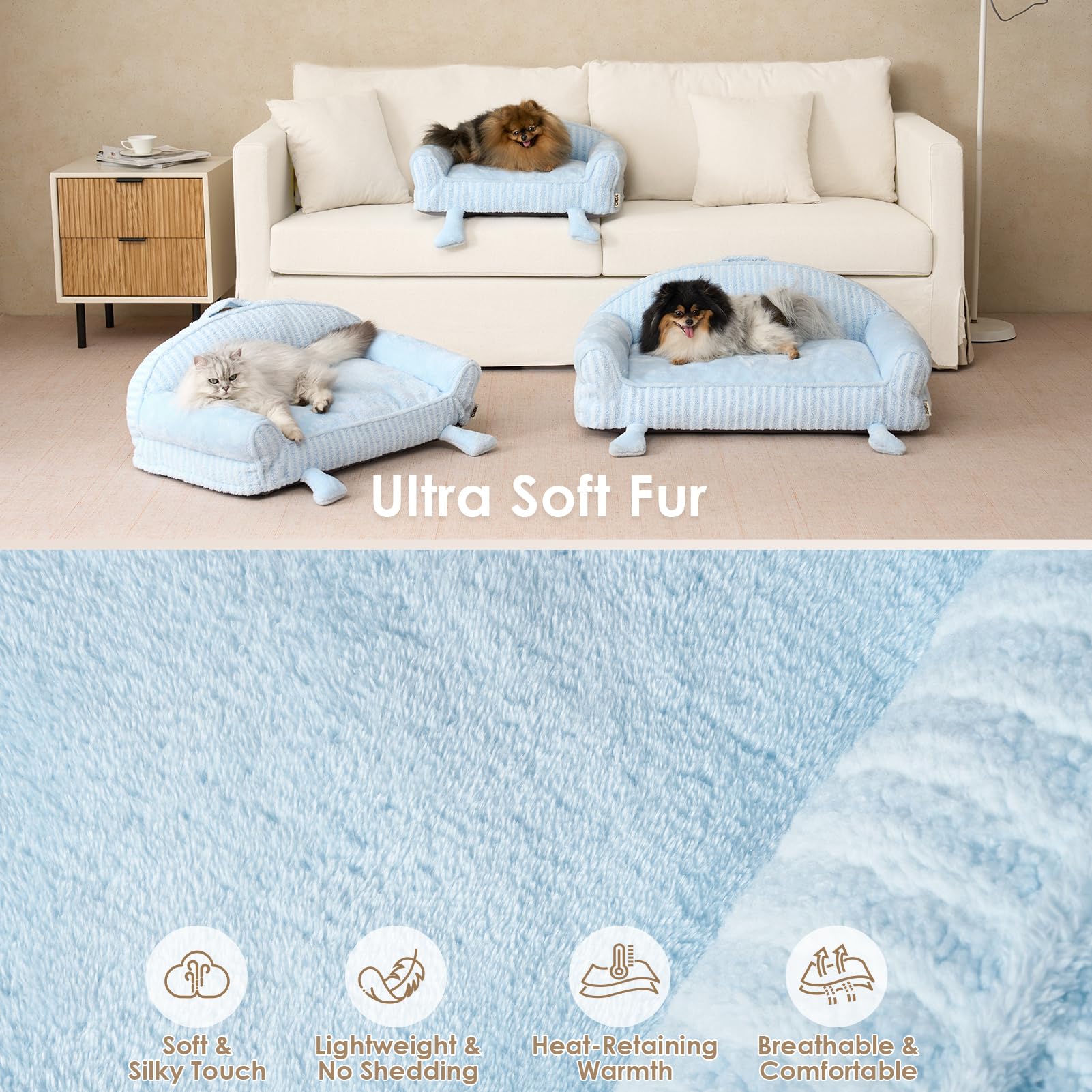 EHEYCIGA removable cover with zipper for easy washing of the bed.