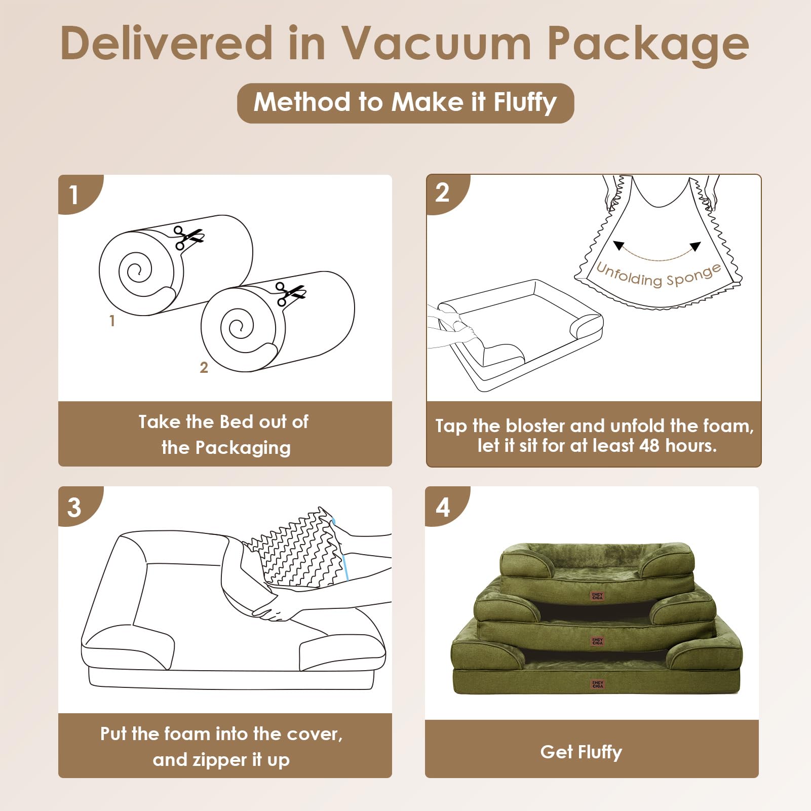 EHEYCIGA removable-machine-washable-cover makes cleanup quick and simple.