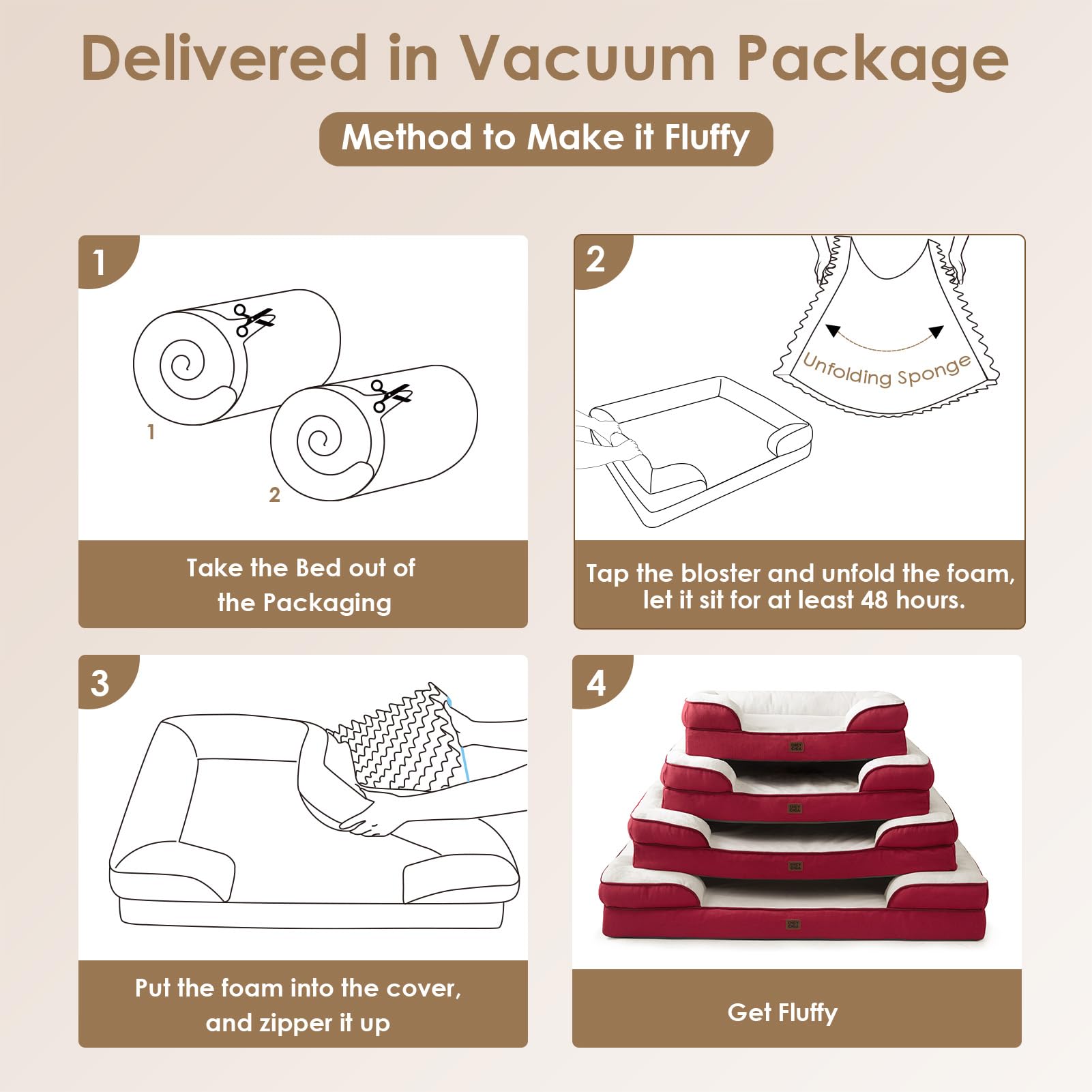 EHEYCIGA removable washable cover with zipper for easy cleaning