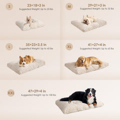 EHEYCIGA reversible pet bed showing faux fur and linen-like sides for all-season comfort.