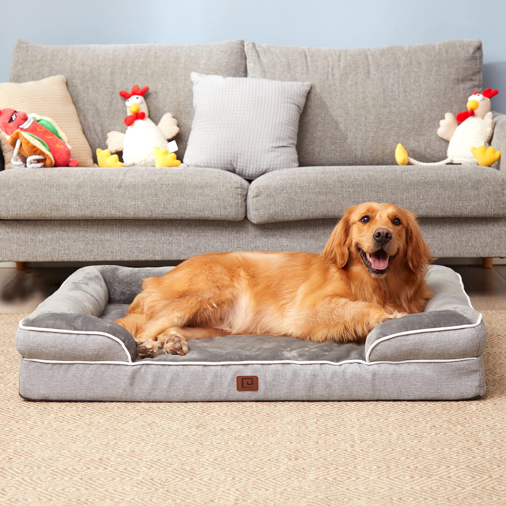 EHEYCIGA soft-fleece-sleep-surface dog bed offers cozy warmth