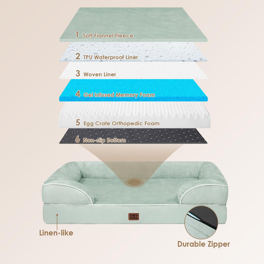 EHEYCIGA soft fleece sleeping surface invites cozy resting for medium dogs.
