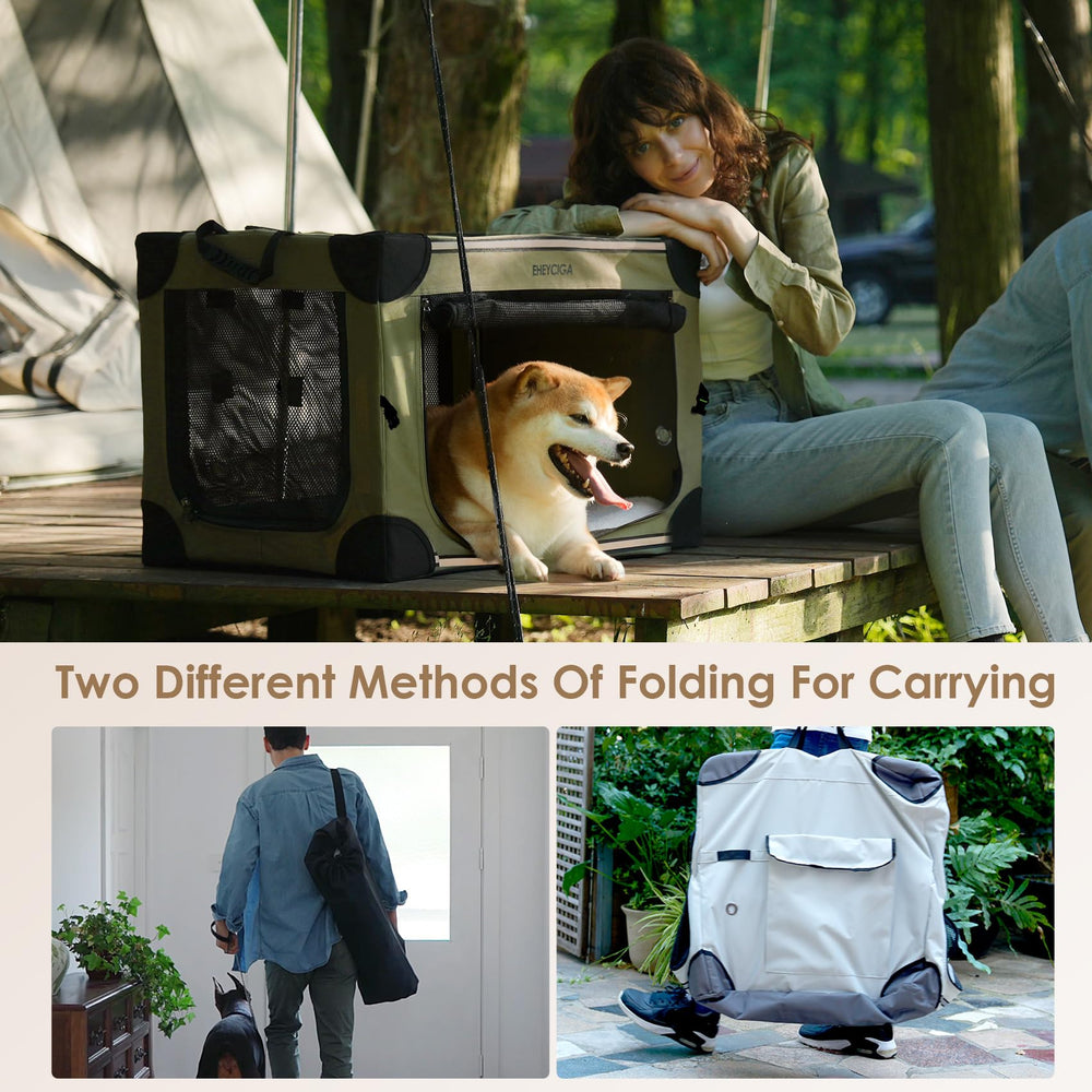 EHEYCIGA collapsible crate includes storage pouch and reflectors for safety.
