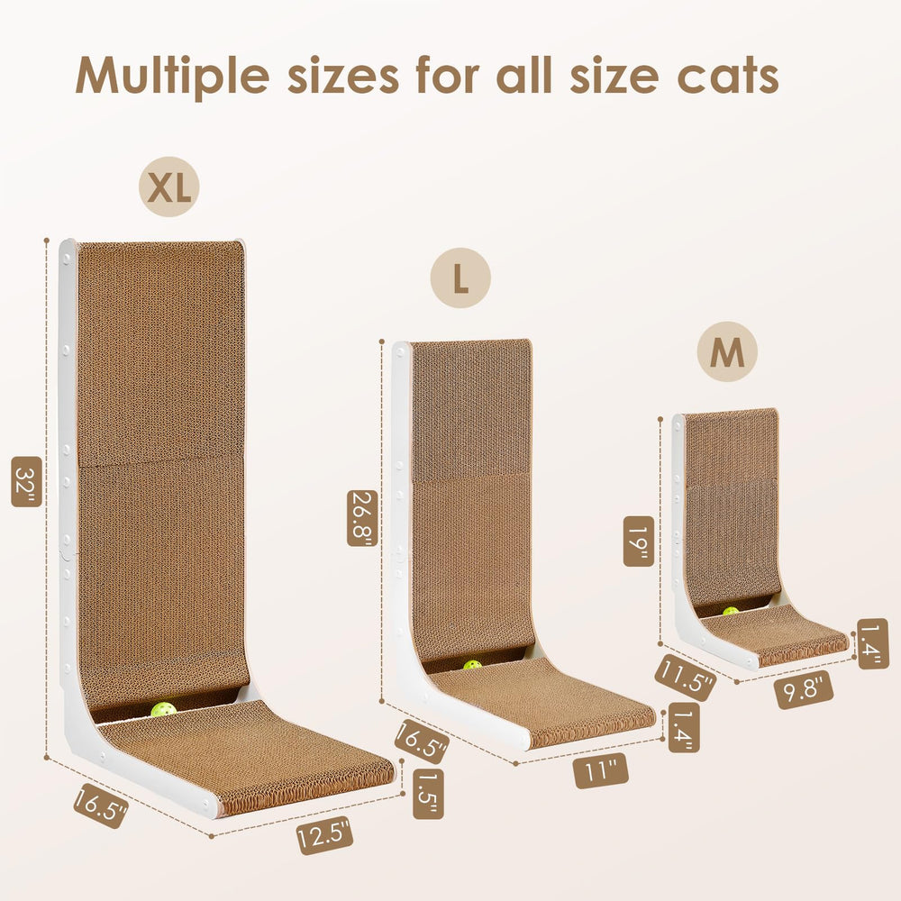 EHEYCIGA vertical L-shaped design creates dedicated scratching and stretching space
