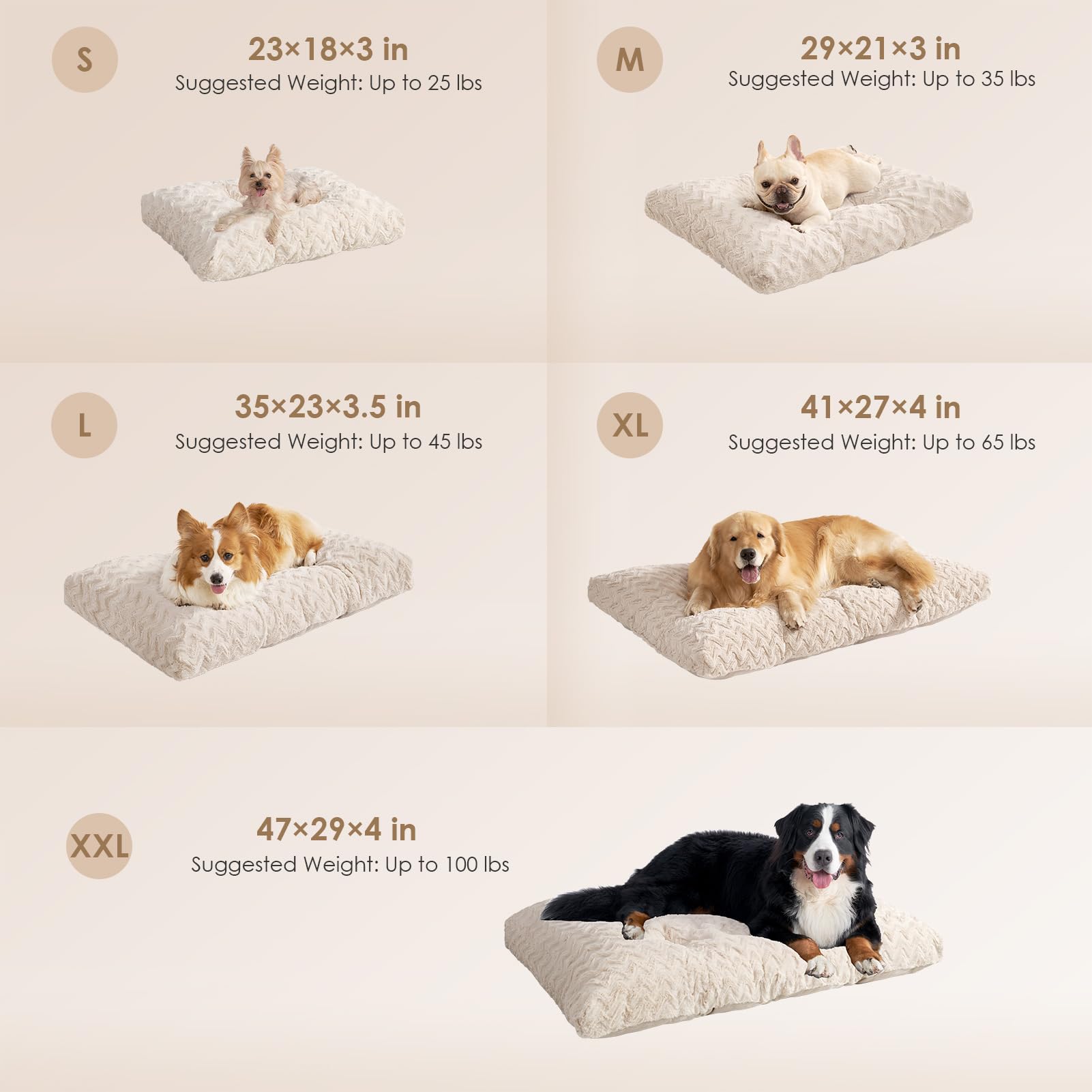 EHEYCIGA Washable Dog Crate Bed reversible fabric close-up highlighting texture
