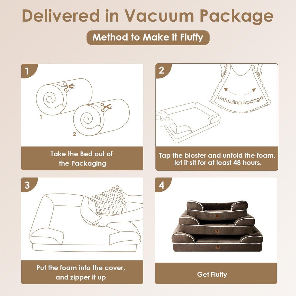 EHEYCIGA washable removable cover with zipper for effortless cleaning.