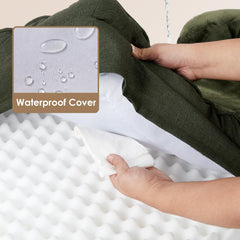 EHEYCIGA Waterproof cover close-up highlights dry, protected sleeping surface