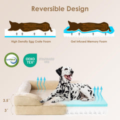 EHEYCIGA waterproof cover texture emphasizes dry sleeping surface for pets.