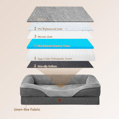 EHEYCIGA waterproof layer closeup demonstrates protected top surface for easy cleaning