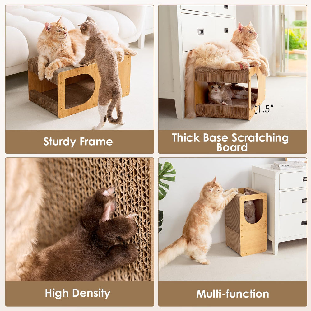 EHEYCIGA wooden frame detail – added stability to withstand daily scratching.