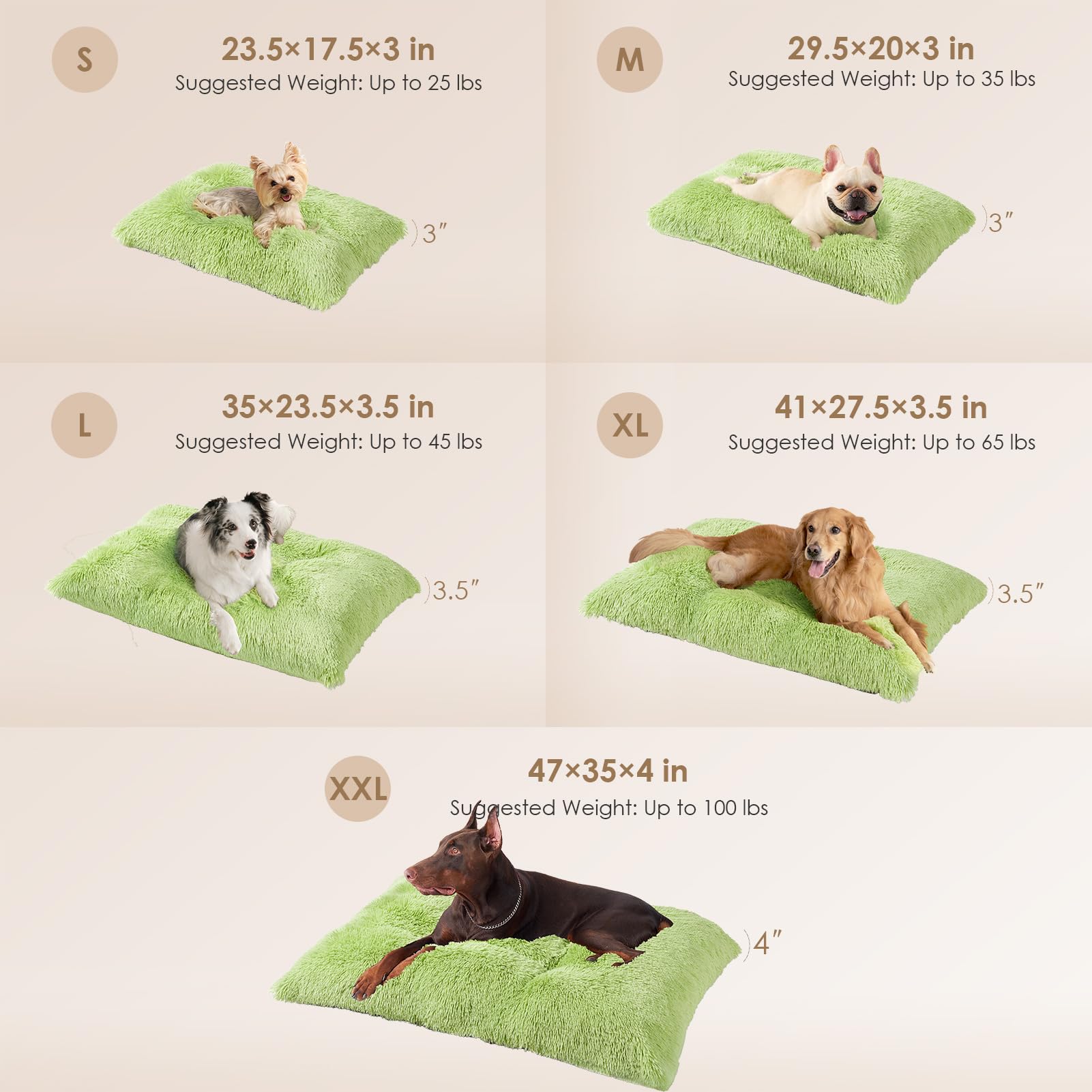 EHEYCIGA XL dog bed inside crate for extra space and comfort