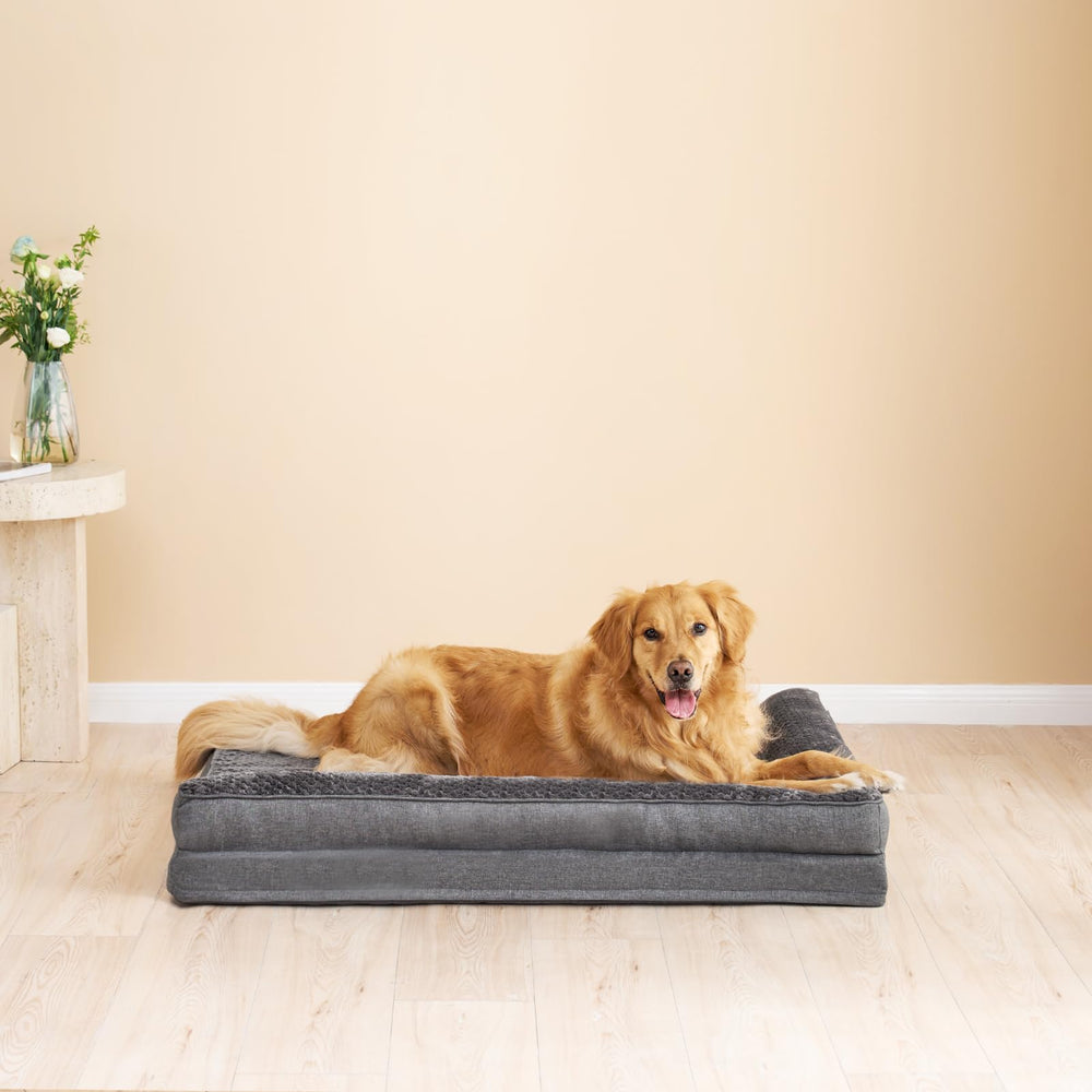 EHEYCIGA XL dog bed memory foam rebounds quickly after unboxing for fast setup.